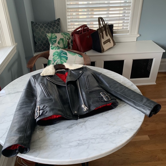 Victoria Beckham Leather Biker Jacket - Picture 1 of 7